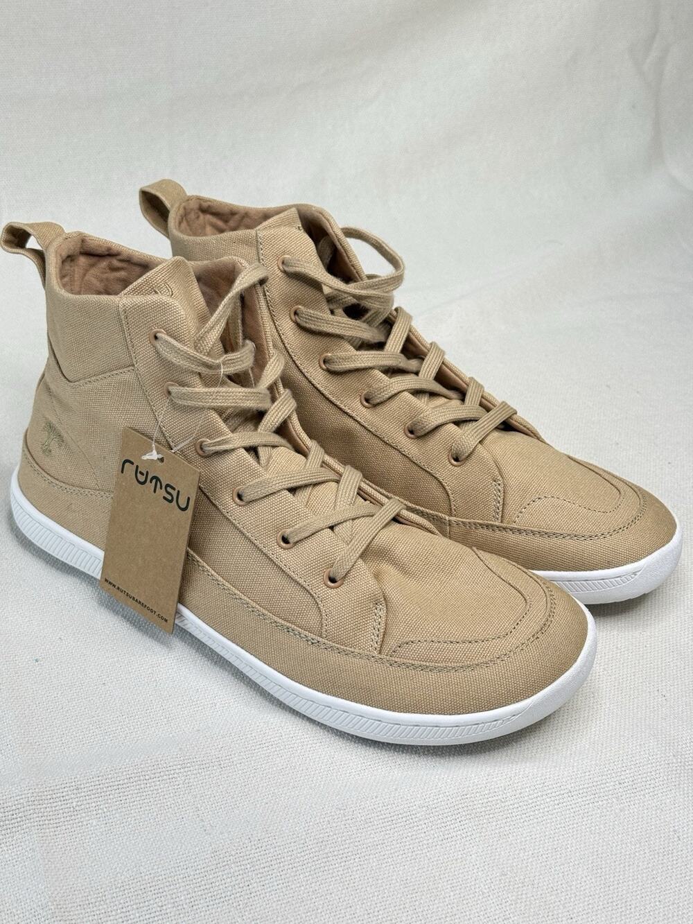 Rutsu Original Barefoot High Top Sneakers Tan Men's Size 13 NWOB